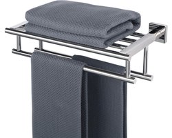 Elegant en Praktische Roestvrij Stalen Dubbele Handdoekhouder voor Badkamer en Keuken