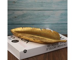 Elegant Gouden Decoratief Blad – Sierblad als Luxe Kamerdecoratie & Decoratief Opbergblad | Woonaccessoire, Tafeldecoratie, Cadeau, Gouden Schaal, Decoratieblad