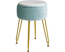 Elegant Velvet Opbergkruk met Gouden Poten voor Meerdere Toepassingen