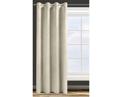Elegant Verduisteringsgordijn 140x250 cm - Satijnen Gordijn voor Woonkamer en Slaapkamer, Beige