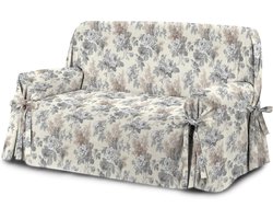 Elegante 2-zitsbankhoes met Bloemenprint in Katoen - Bescherming tegen Vuil en Slijtage - Made in Italy