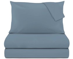 Elegante beddengoed set - 100% katoen - luchtmachtblauw - 1 set