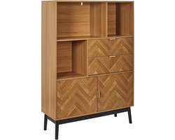 Elegante bibliotheekkast met 2 lades en 2 deuren