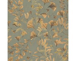 ELEGANTE BLADEREN BEHANG | Botanisch - Bruin Groen Goud - A.S. Création Anna D'Andrea