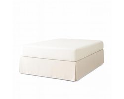 Elegante Boxspring Bed Skirt 150x200 cm - Beschermhoes voor Bed met Hoogte 32 cm - Wasbare Stof in Rauwe Kleur