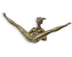 Elegante Bronzen Sculptuur van een Naakte Vrouw – Erotisch, Klassiek, en Artistiek Beeld – Perfect voor Interieurdecoratie