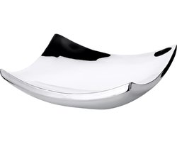 Elegante decoratieve schaal - multifunctioneel - 1 stuk - roestvrij staal - 30 x 18 cm