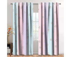 Elegante Dromerige Verduisterende Gordijnen - Voor Meisjes Slaapkamer - 2 Panelen - 107x160cm - Polyester - Roze