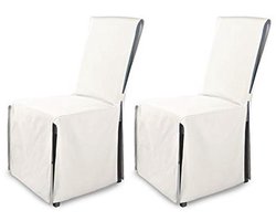 Elegante Ecru Stoelhoes Set van 2 voor Vrijdragende Stoelen