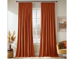 Elegante fluwelen gordijnen - luxe uitstraling - set van 2 - 140 cm breed - 280 cm hoog