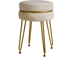 Elegante fluwelen kruk - modern design - 1 stuk - goud