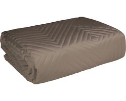 Elegante Gewatteerde Bedsprei - Ultra Zacht en Ademend - 160 x 220 cm in Mokka Kleur