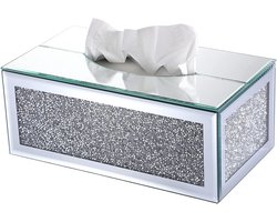Elegante Glazen Servettenhouder met Kristalafwerking voor Thuisdecoratie en Tafelaccessoires