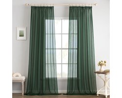 Elegante gordijnen - 2 stuks - 100% polyester - 140 x 260 cm - warme uitstraling