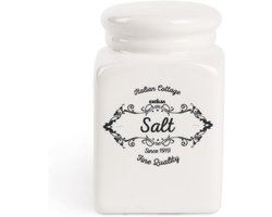 Elegante Keramische Zoutstrooier Wit - Fijn Soort Zoutvaatje