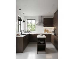 Elegante Keukenkast R-Line | Wand- of Onderkast Modulair | Verstelbare Plank | Precious Grey Zonder Werkblad | 46x40x81,6 cm | Modern & Ruimtebesparend