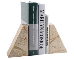 Elegante Marmeren Boekensteunen voor Planken - Decoratieve en Duurzame Boekhouders