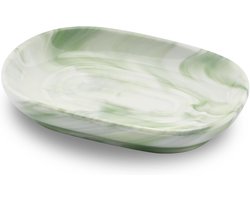 Elegante Marmeren Zeepdispenser, Antislip Zeepbakje voor Badkamer, Keuken en Wastafel - Houdt Zeep Droog en Makkelijk Schoon te Maken