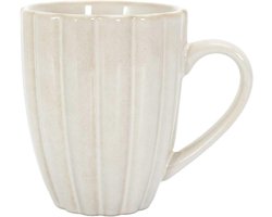 Elegante Mok - Thee Kop - Drankjes Genieten - Subtiele Reliefs - 30cl - Beige
