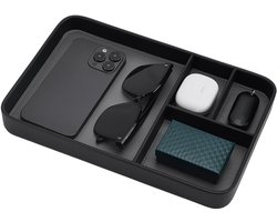 Elegante PU Leren Valet Tray voor Sieraden en Organisatie, Ideaal voor Dressoir en Entree, Multifunctionele Opbergoplossing voor Sleutels, Portemonnees en Horloges