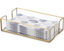 Elegante rechthoekige glazen servethouder voor diner, gasten en papieren handdoeken - Perfect voor tafel, keuken, restaurant en feesten