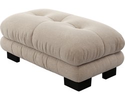 Elegante Retro Chenille Voetenbank｜Verplaatsbaar & Combinabel｜Zacht en Comfortabel｜Perfecte Match met Sofa