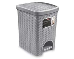 Elegante rotan vuilnisbak 20 l - Grijs