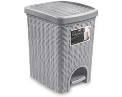 Elegante rotan vuilnisbak 20 l - Grijs