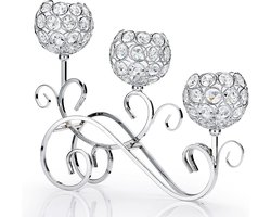 Elegante S-vormige Kandelaar met 3 Armen - Decoratieve Kaarsenhouder voor Kerst, Bruiloften en Feestjes