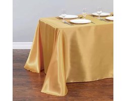 Elegante Satijnen Tafelkleed in Één Kleur, Waterafstotend en Vlekbestendig, Perfect voor Bruiloften, Feesten en Decoraties, 145 x 335 cm