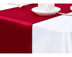 Elegante Satijnen Tafellopers in Roze, Set van 4, 30 x 275 cm, Perfect voor Bruiloften, Verjaardagen en Feesten, Luxe Tafeldecoratie