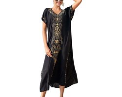Elegante Strandjurk Dames - Boho Maxi Kaftan - Katoen - Zomer