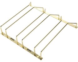 Elegante wijnglashouder voor onder kast, 27.5 cm, met 3 rijen voor wijnglasopslag en ruimtebesparing