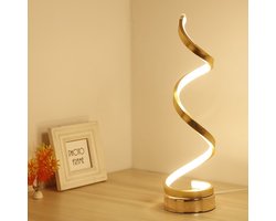 Elegantie verlicht- Dimbare LED Tafellamp met Spiraalvormig Design - Perfect voor Elk Interieur-Duurzaam, Stijlvol, Aanpasbaar