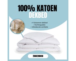 Eleganzzz 100% Katoen 4 Seizoenen Dekbed - 700gr/m2 - Zomerdekbed & Winterdekbed - 4 Seizoenen Dekbed 200x200cm - Tweepersoons - Dekbedden