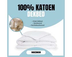 Eleganzzz 100% Katoen Enkel Dekbed - Winterdekbed - All Year Dekbed Enkel - 500gr/m2 - Dekbed 100% Katoen - Enkel Dekbed 140x200 - Eenpersoons - Dekbedden