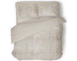 Eleganzzz Dekbedovertrek Flanel Fleece - Beige - Dekbedovertrek 240x200/220cm - 100% flanel fleece - Lits Jumeaux dekbedovertrekken - 240x220cm - Fluffy Dekbedovertrek