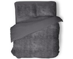Eleganzzz Dekbedovertrek Flanel Fleece - Dark Grey - Dekbedovertrek 200x200/220cm - 100% flanel fleece - Tweepersoons dekbedovertrekken - 200x220cm - Fluffy Dekbedovertrek