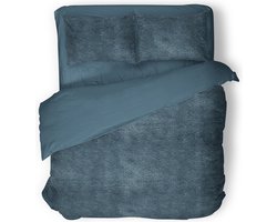 Eleganzzz Dekbedovertrek Flanel Fleece - Steel Blue - Dekbedovertrek 200x200/220cm - 100% flanel fleece - Tweepersoons dekbedovertrekken - 200x220cm - Fluffy Dekbedovertrek
