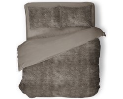 Eleganzzz Dekbedovertrek Flanel Fleece - Taupe Grey - Dekbedovertrek 200x200/220cm - 100% flanel fleece - Tweepersoons dekbedovertrekken - 200x220cm - Fluffy Dekbedovertrek