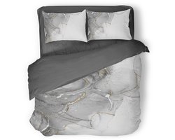 Eleganzzz Dekbedovertrek Mystic Nights - Soft Grey - Dekbedovertrek 200x200/220cm - Micropercal -Tweepersoons - Dekbedovertrekken