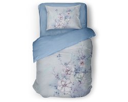 Eleganzzz Dekbedovertrek Spring Dreams - Blue - Dekbedovertrek 140x200/220cm - Micropercal - Eenpersoons - Dekbedovertrekken