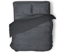 Eleganzzz Dekbedovertrek Teddy Pluche - Antraciet - Teddy Dekbedovertrek - Dekbedovertrek 200x200/220cm - Tweepersoons dekbedovertrekken - 200x220cm - Fluffy Dekbedovertrek
