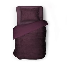 Eleganzzz Dekbedovertrek Teddy Pluche - Bordeaux - Teddy Dekbedovertrek - Dekbedovertrek 140x200/220cm - Eenpersoons dekbedovertrekken - 140x220cm - Fluffy Dekbedovertrek