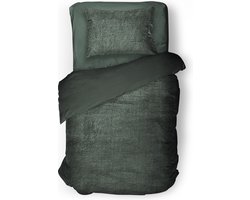 Eleganzzz Dekbedovertrek Teddy Pluche - Bottle Green - Teddy Dekbedovertrek - Dekbedovertrek 140x200/220cm - Eenpersoons dekbedovertrekken - 140x220cm - Fluffy Dekbedovertrek