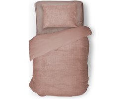 Eleganzzz Dekbedovertrek Teddy Pluche - Light Pink - Teddy Dekbedovertrek - Dekbedovertrek 140x200/220cm - Eenpersoons dekbedovertrekken - 140x220cm - Fluffy Dekbedovertrek