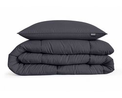 Eleganzzz Eazy Dekbed zonder Overtrek Inclusief Kussensloop 140x200 Anthracite - Dekbed zonder overtrek Inclusief Kussensloop - Hoesloos dekbed - All Year Dekbed - Gekleurd dekbed - Winterdekbed zonder Overtrek - Eenpersoons Dekbed - Dekbedden