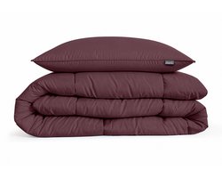Eleganzzz Eazy Dekbed zonder Overtrek Inclusief Kussensloop 140x200 Bordeaux - Dekbed zonder overtrek Inclusief Kussensloop - Hoesloos dekbed - All Year Dekbed - Gekleurd dekbed - Winterdekbed zonder Overtrek - Eenpersoons Dekbed - Dekbedden