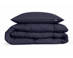 Eleganzzz Eazy Dekbed zonder Overtrek Inclusief Kussensloop 140x200 Dark Blue - Dekbed zonder overtrek Inclusief Kussensloop - Hoesloos dekbed - All Year Dekbed - Gekleurd dekbed - Winterdekbed zonder Overtrek - Eenpersoons Dekbed - Dekbedden
