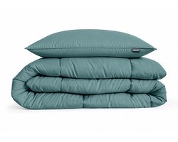 Eleganzzz Eazy Dekbed zonder Overtrek Inclusief Kussensloop 140x200 Petrol - Dekbed zonder overtrek Inclusief Kussensloop - Hoesloos dekbed - All Year Dekbed - Gekleurd dekbed - Winterdekbed zonder Overtrek - Eenpersoons Dekbed - Dekbedden